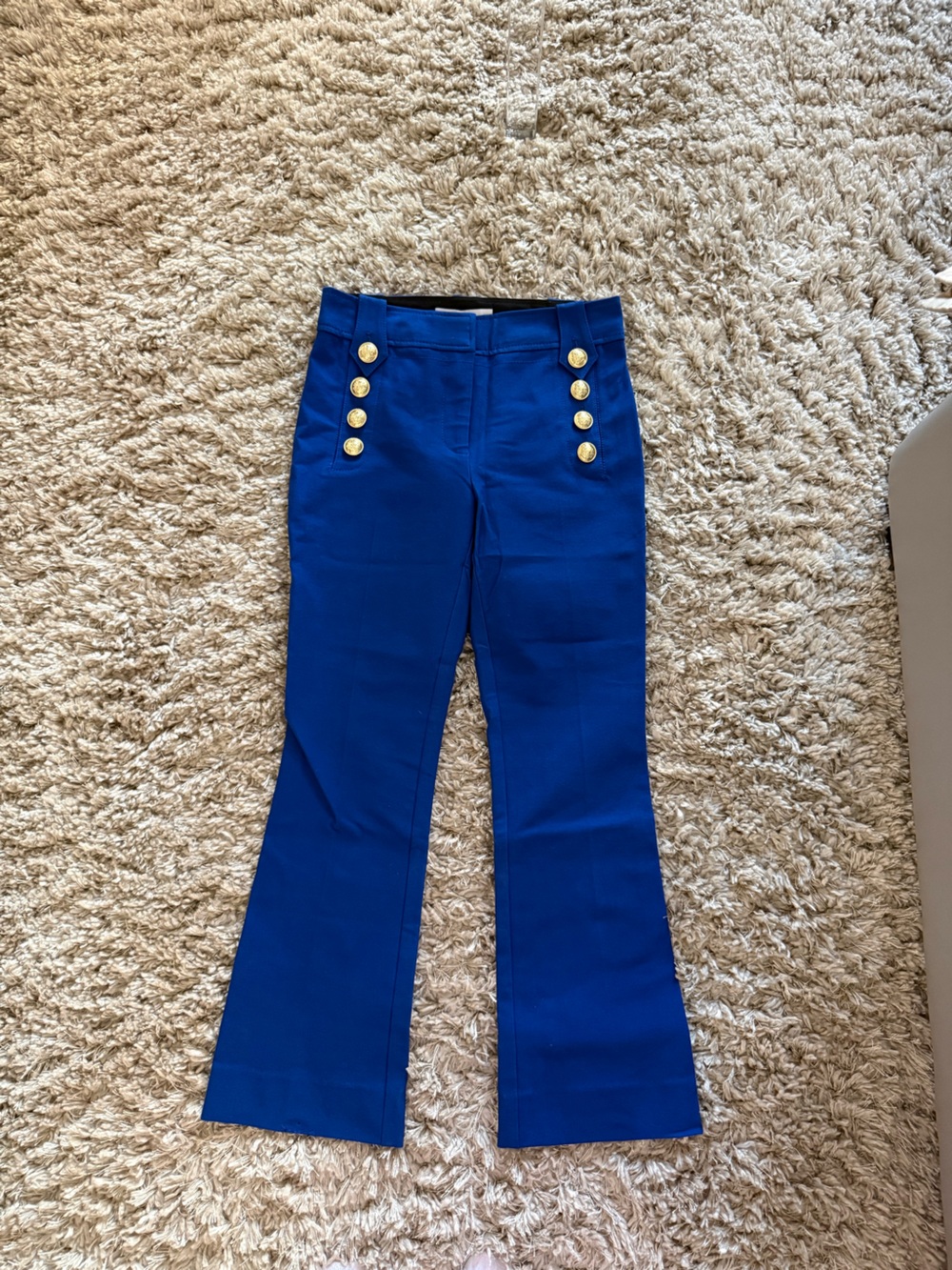 Derek Lam Crosby women’s blue pants with gold button details